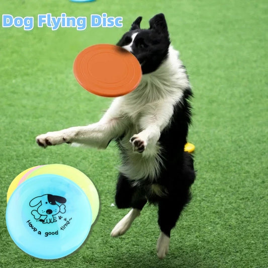 Silicone Flying Saucer Funny Pets Dog Cat Toy Dog Game Flying Discs Resistant Chew Puppy Training Interactive Pet Supplies - BarkandMeow