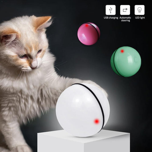 LED Laser Electronic Rolling Pet Funny Cat Toy Ball - BarkandMeow